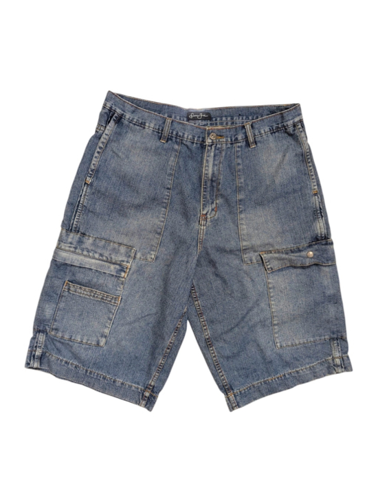 Sean John Other - Sean John Jean Shorts Jorts Vintage 90s Denim Cargo Shorts Waist 38